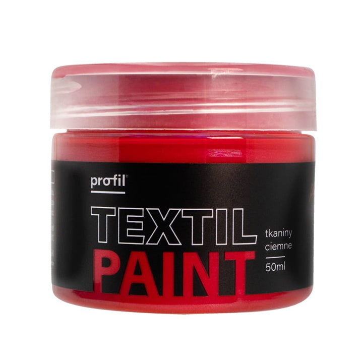 Profil Metallic-Stoffmalfarbe für dunkle Textilien 50 ml – 09 - rubinrot