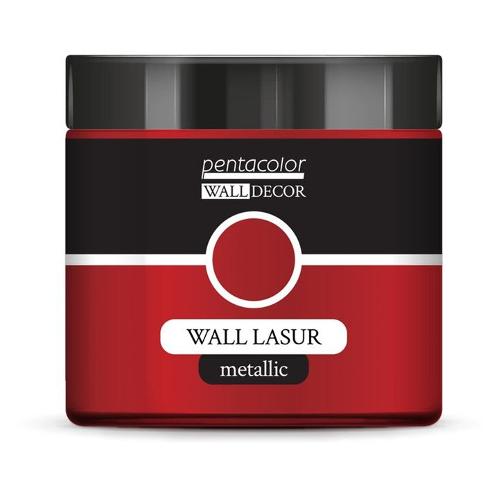 Wall Decor Metallic-Lasur für Wände 500 ml | verschiedene Farbtöne | Rotes Kupfer
