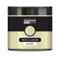 Wall Decor Metallic-Lasur für Wände 500 ml | verschiedene Farbtöne | Perlmuttweiß
