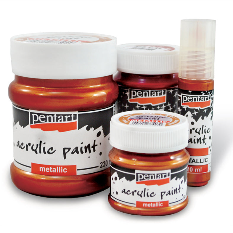 Metallic Acrylfarbe - 50 ml | verschiedene Farben - Antikkupfer