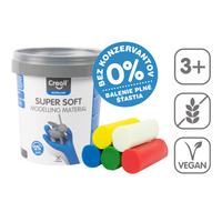 Modelliermasse Creall Super soft 5 × 90 g im Becher, Farbmix