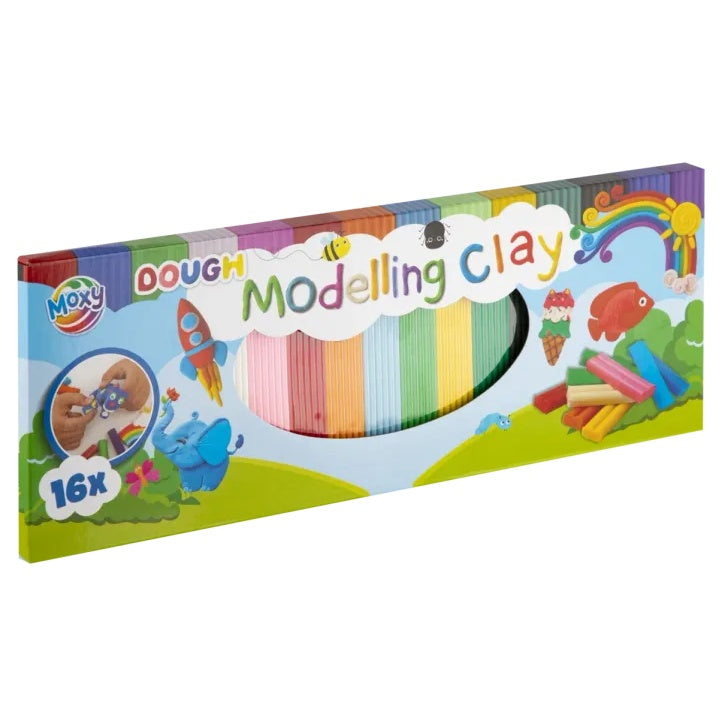MOXY Kreative Knetmasse Set 16 Farben Soft Dough Kit