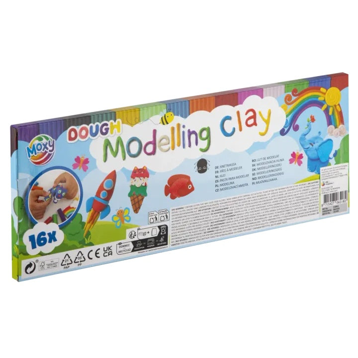 MOXY Kreative Knetmasse Set 16 Farben Soft Dough Kit