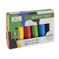 Nassau Acrylfarben Set 6x120ml BASIC COLOURS | ARTMIE