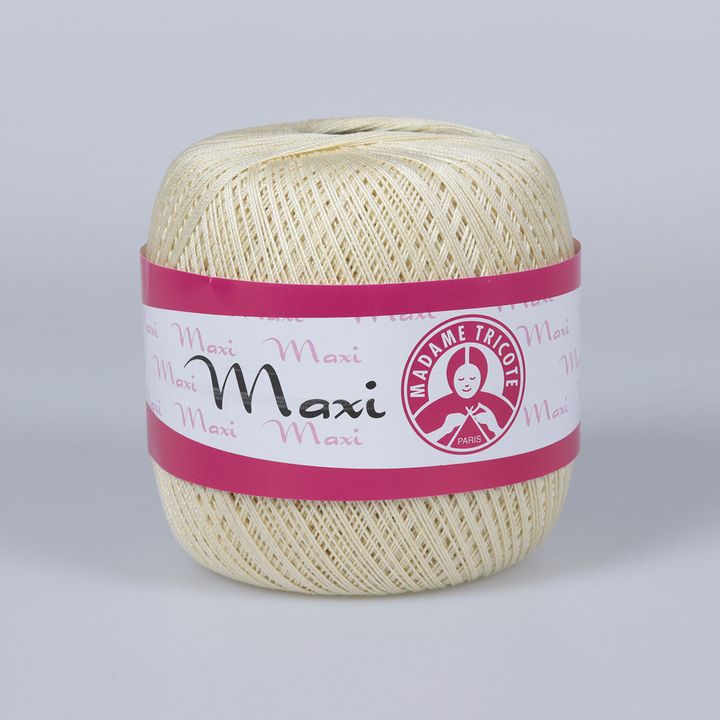 Spitzenhäkelgarn Madame Tricote Paris Maxi 100 g | verschiedene Farben - 6375 cremefarben