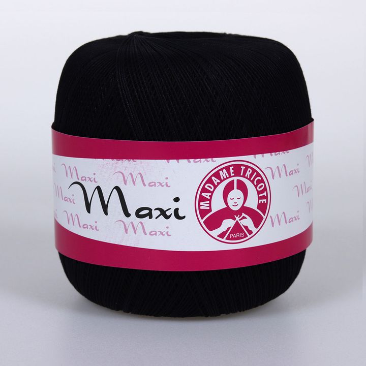 Spitzenhäkelgarn Madame Tricote Paris Maxi 100 g | verschiedene Farben - 9999 schwarz