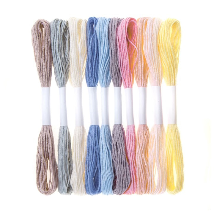 Stickgarn Set 10 x 8 m | verschiedene Farben