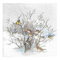 Öko-Servietten für Decoupage mit Vogel-Motiv auf Zweigen | ARTMIE