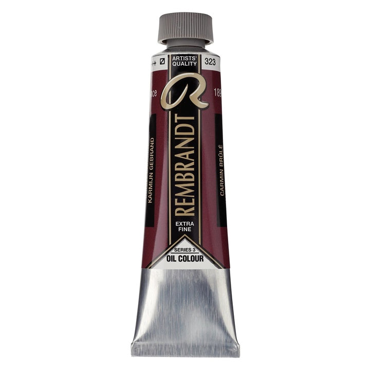 Sortiment der Rembrandt Ölfarben in verschiedenen Farbtönen und 40 ml Gebinden.