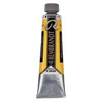Sortiment der Rembrandt Ölfarben in verschiedenen Farbtönen und 40 ml Gebinden.