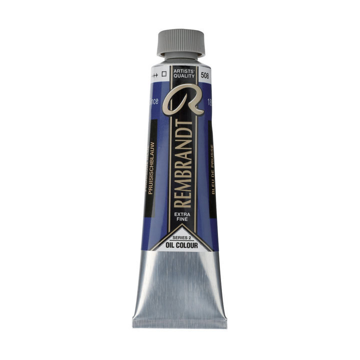 Sortiment der Rembrandt Ölfarben in verschiedenen Farbtönen und 40 ml Gebinden.