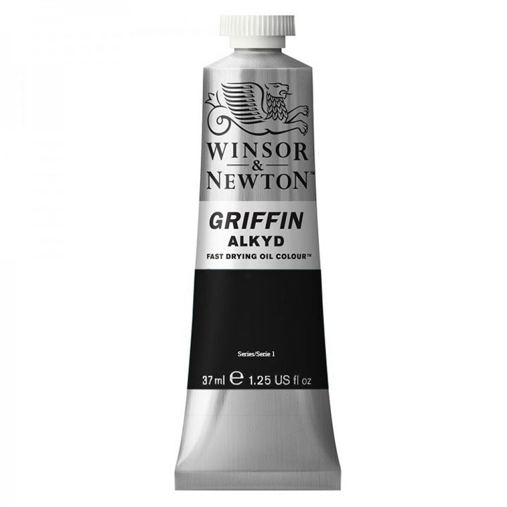 Winsor & Newton Griffin Alkyd schnelltrocknende Ölfarbe 37 ml | verschiedene Töne | Elfenbeinschwarz