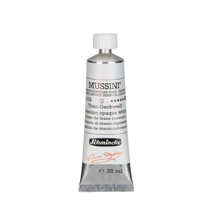 Schmincke MUSSINI Ölfarben 35 ml | verschiedene Farbtöne | 103 Titanweiß deckend