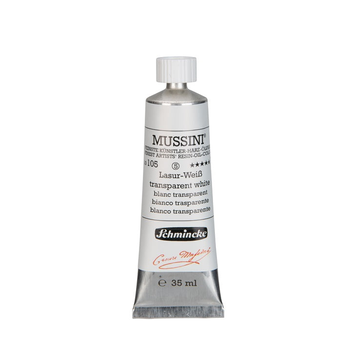 Schmincke MUSSINI Ölfarben 35 ml | verschiedene Farbtöne | 105 weiß transparent