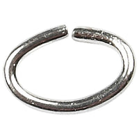 Ovale Biegeringe 0,7 mm, 50 Stk. – Silber