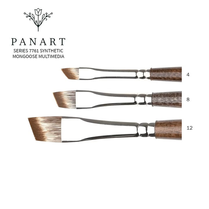 PanArt 7761 Eckpinsel mit synthetischen Mungohaaren für Acryl- und Ölmalerei | ARTMIE