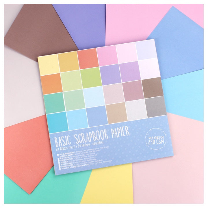 Craft Sensations Solid Color Scrapbooking Papier | verschiedene Designs | Block 1
