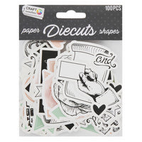 Set mit 100 dekorativen Papier-Stanzteilen für Scrapbooking und Journaling | ARTMIE