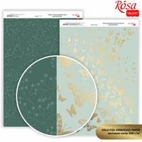 Scrapbooking-Papier Butterflies A4 – gold butterflies