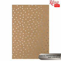 Scrapbooking-Papier mit Metallic-Effekten A4 | verschiedene Motive | silberne Herzchen