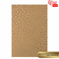 Scrapbooking-Papier mit Metallic-Effekten A4 | verschiedene Motive | goldene Herzchen