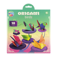 Origami-Papier Set 18 Motive 21x20 cm 12 Blatt | Verschiedene Designs | Vögelchen