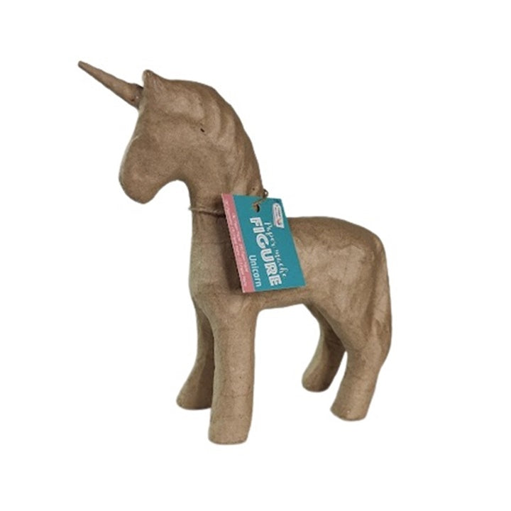 Pappmaché-Figur Einhorn 20 cm zum Bemalen und Dekorieren | ARTMIE