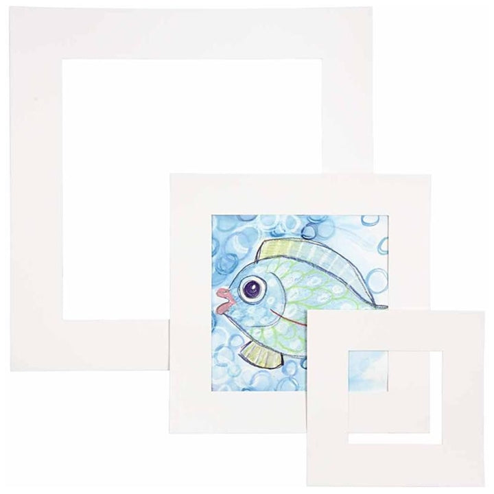 Quadratische Passepartouts – 75-tlg. Set – schwarz