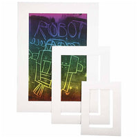 Passepartout-Set A3, A4 & A5 – 75 Stück | verschiedene Farben | weiß