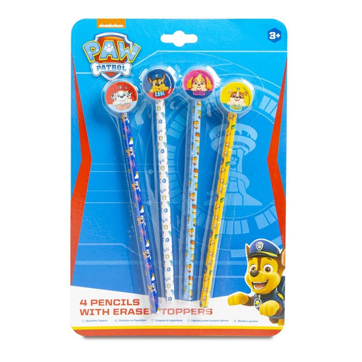 Paw Patrol Bleistift-Set mit Radiergummi-Figuren für Kinder | ARTMIE
