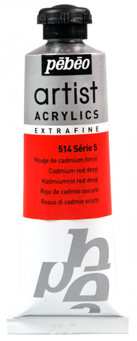 Pebeo Artist Acrylfarbe 37 ml – Kadmiumrot dunkel