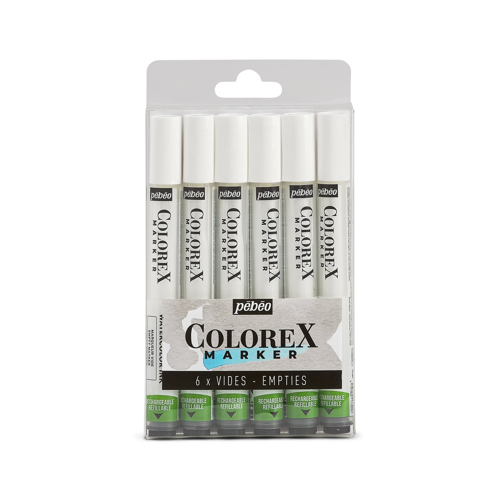 Pebeo Colorex Set leerer nachfüllbarer Marker 6 Stk.