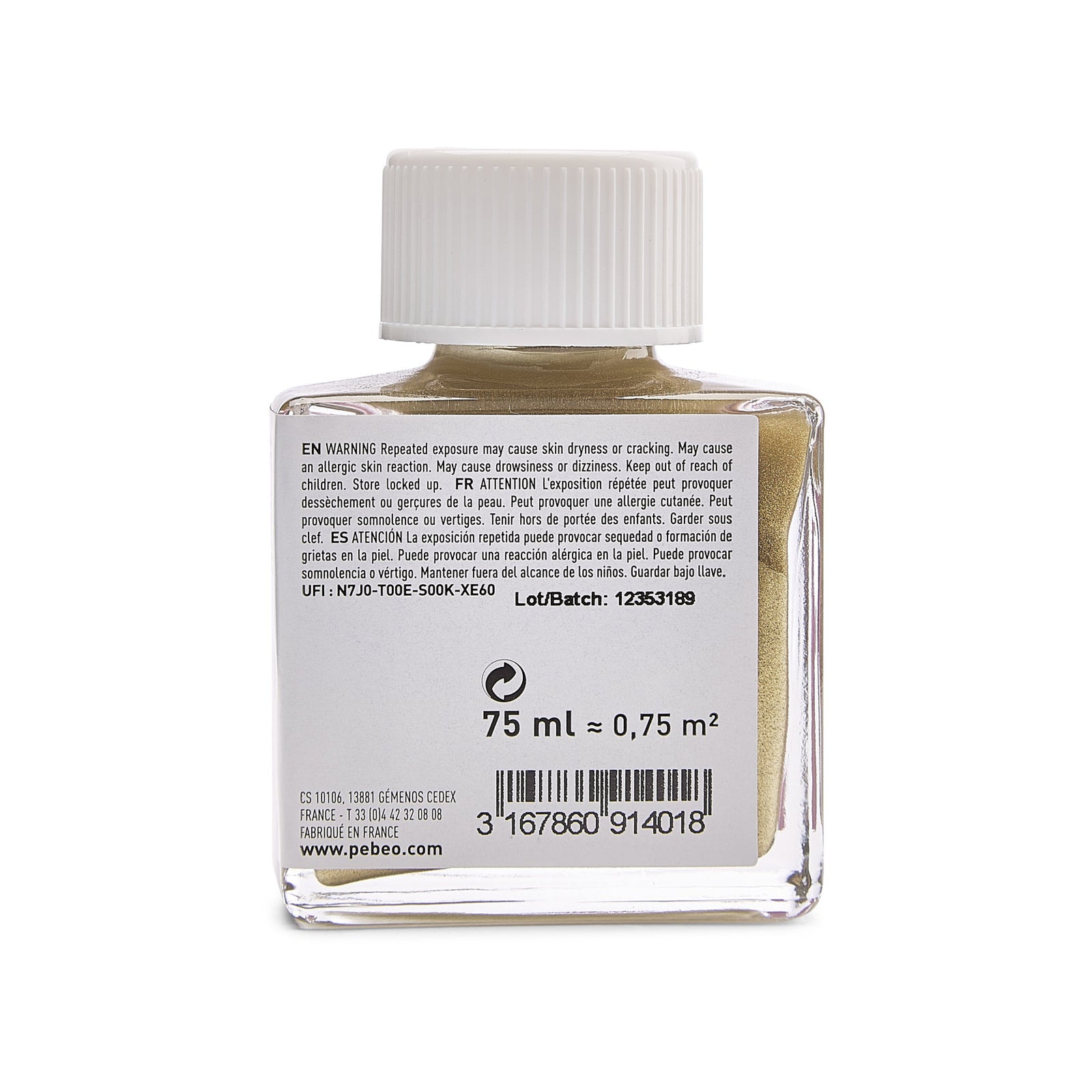 Dekorative Acrylfarbe Pebeo Deco glänzend 75 ml - Gold