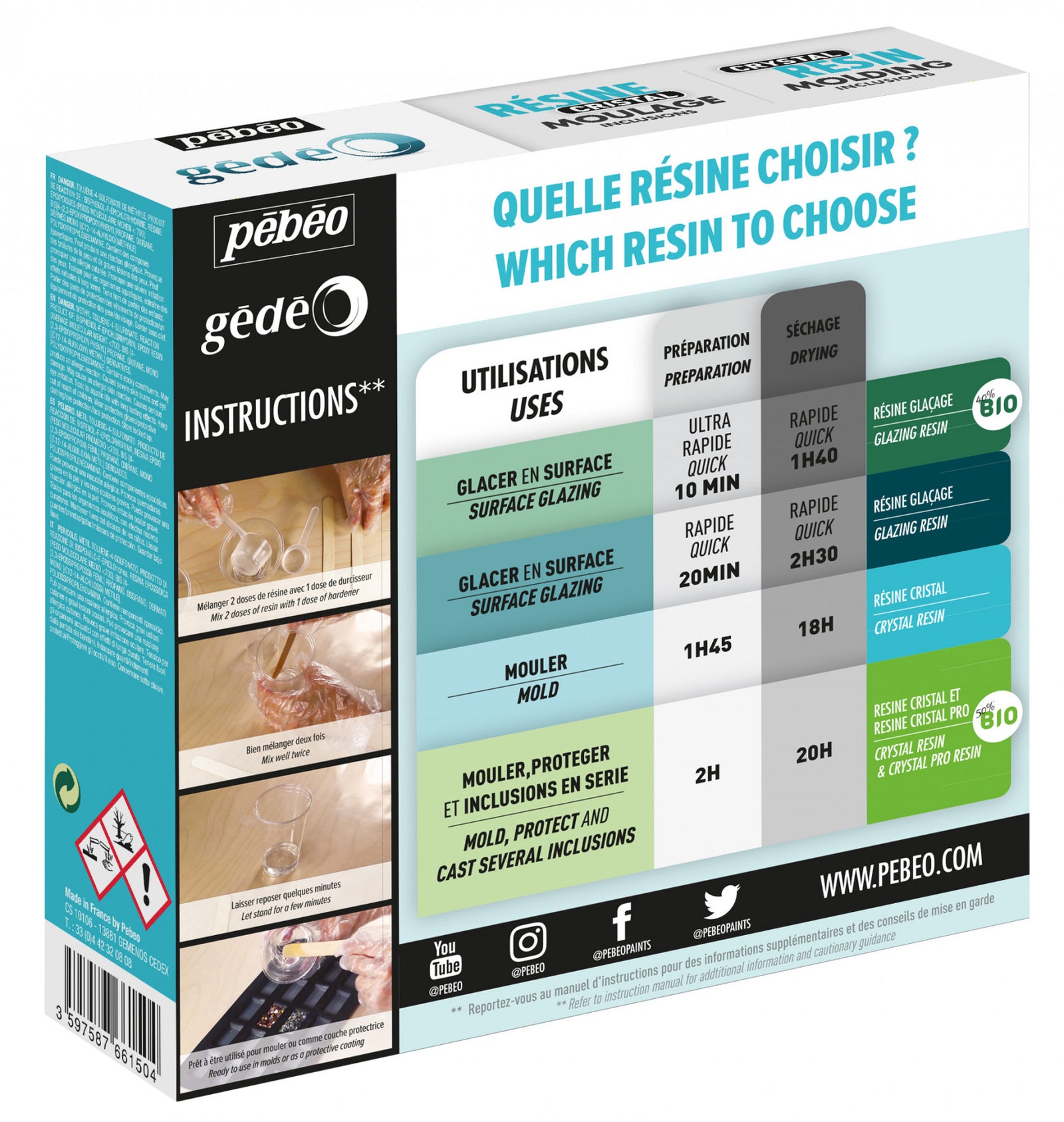 Pebeo Gédéo Crystal Resin Kristall-Epoxidharz 150 ml transparent