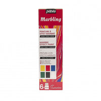 Pebeo Marbling Marmorierfarben-Set 6 x 20 ml