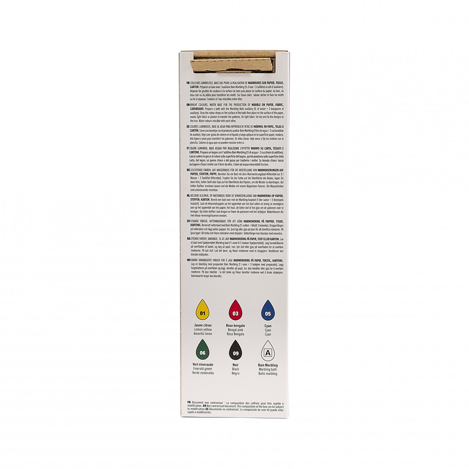 Pebeo Marbling Marmorierfarben-Set 6 x 20 ml