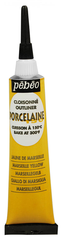 Pebeo Porcelaine 150 Relief-Konturenfarbe für Porzellan 20 ml – Marseillegelb