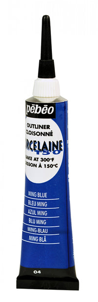 Pebeo Porcelaine 150 Relief-Konturenfarbe für Porzellan 20 ml – Mingblau