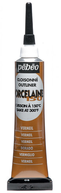 Pebeo Porcelaine 150 Relief-Konturenfarbe für Porzellan 20 ml – Vermeil-Gold