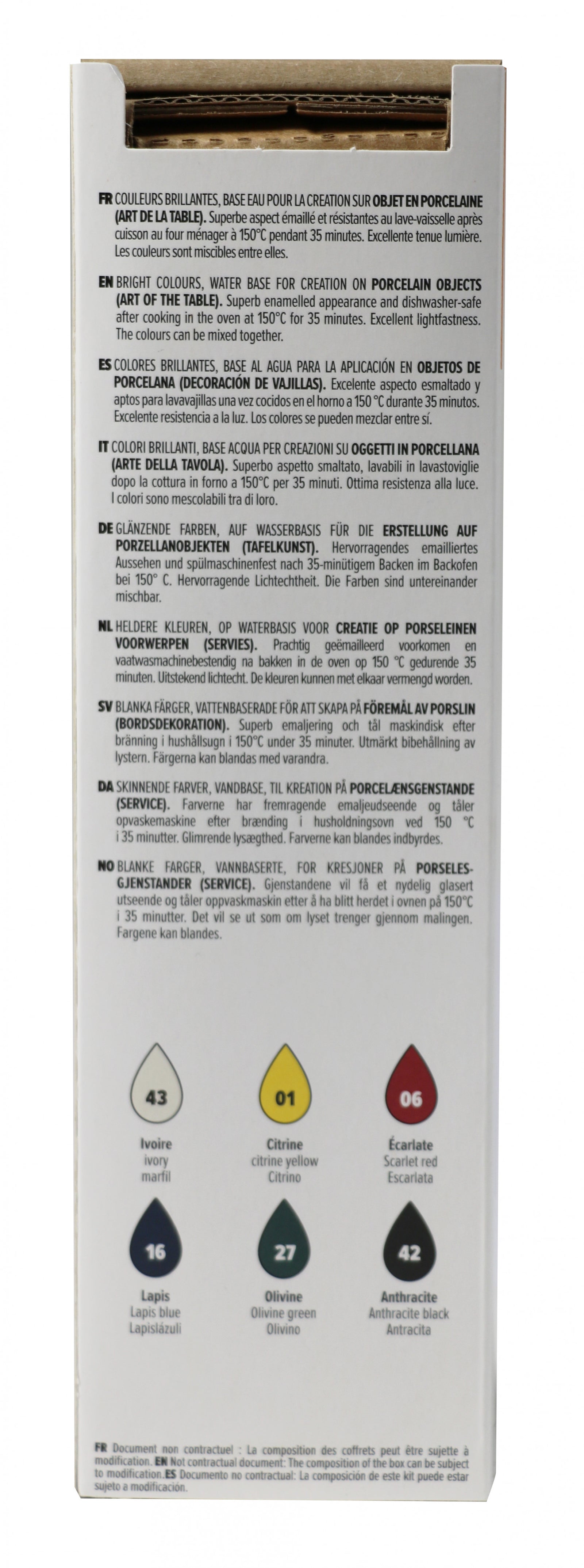 PEBEO Porcelaine 150 Porzellanfarben-Set 6 x 20 ml