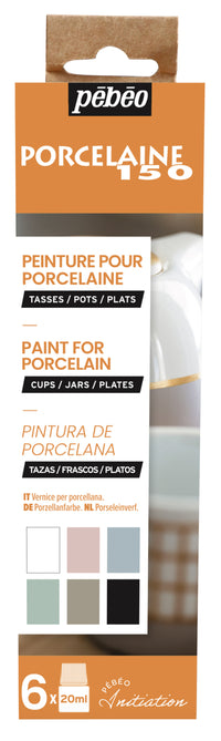 Pebeo Porcelaine 150 Porzellanfarben-Set Chalk 6 x 20 ml