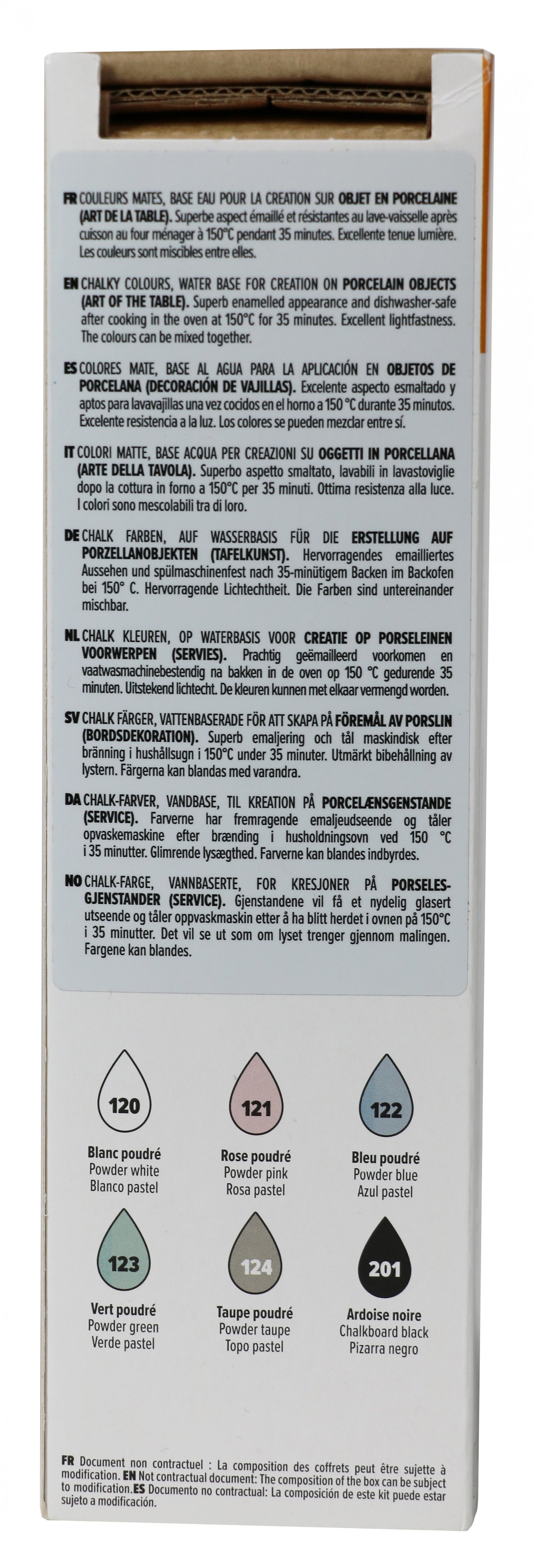 Pebeo Porcelaine 150 Porzellanfarben-Set Chalk 6 x 20 ml
