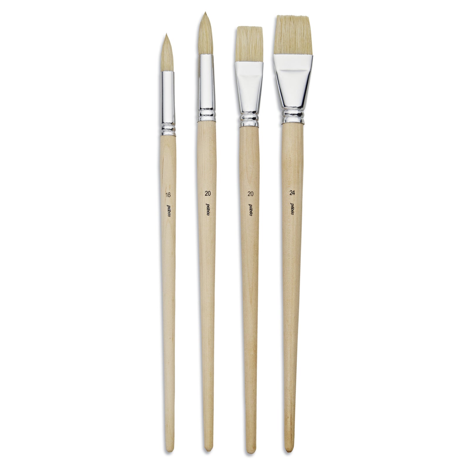 Pebeo Universal-Pinselset Golden Taklon 4-teilig flach und rund