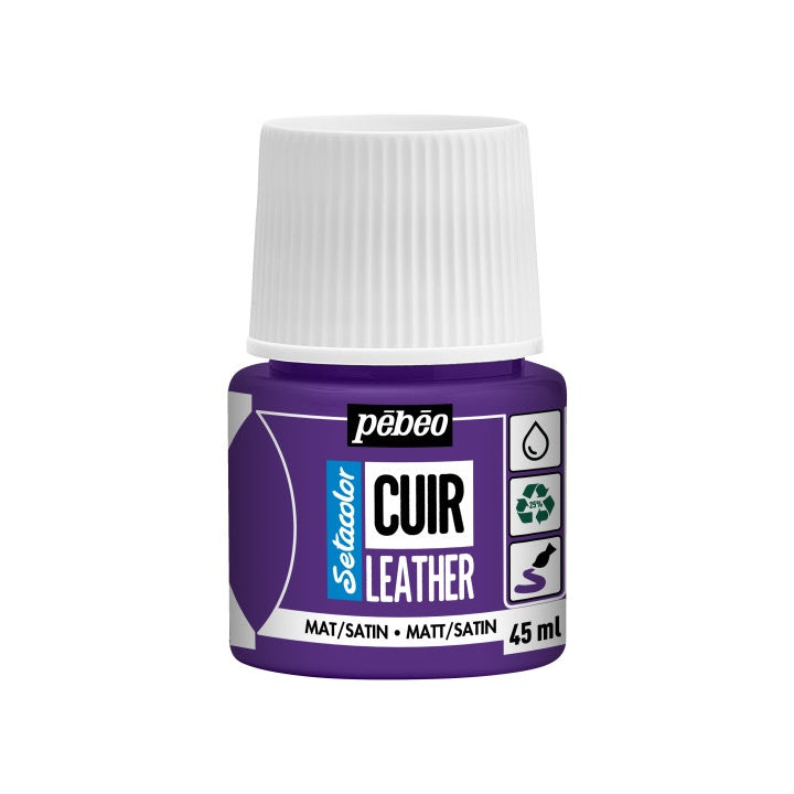 Pebeo Setacolor Lederfarbe matt/satin 45 ml – Auberginenviolett