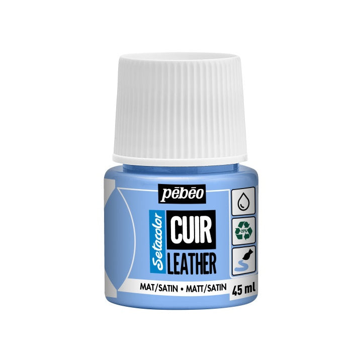 Pebeo Setacolor Lederfarbe matt/satin 45 ml – eisblau