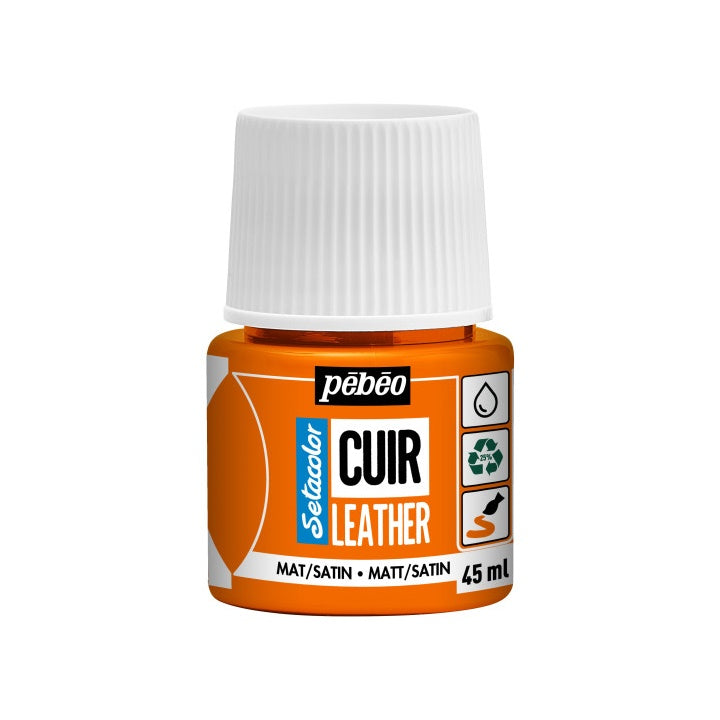 Pebeo Setacolor Lederfarbe matt/satin 45 ml – Orange