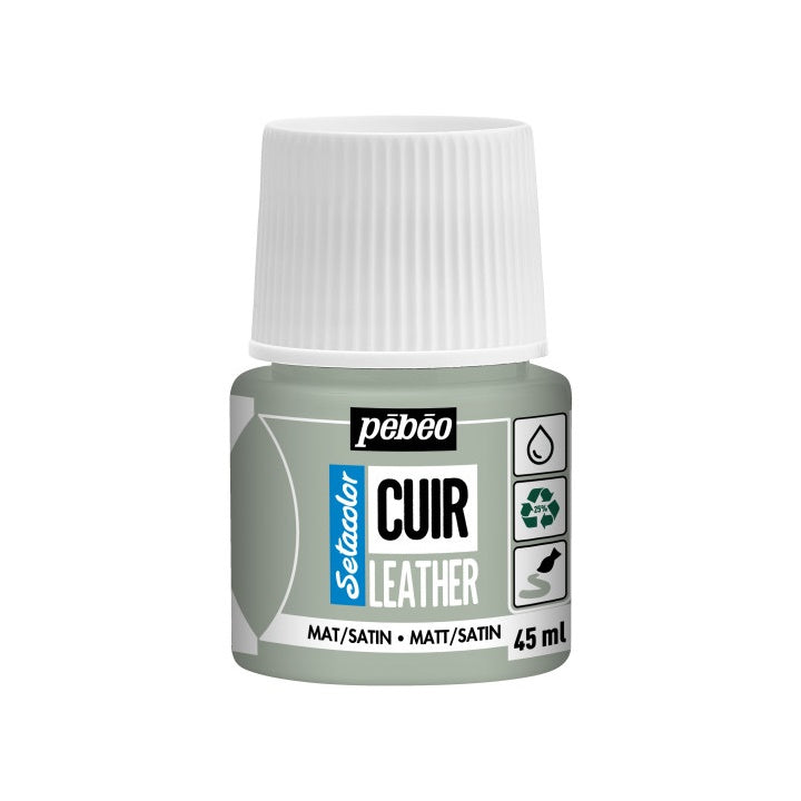 Pebeo Setacolor Lederfarbe matt/satin 45 ml – salbeigrün