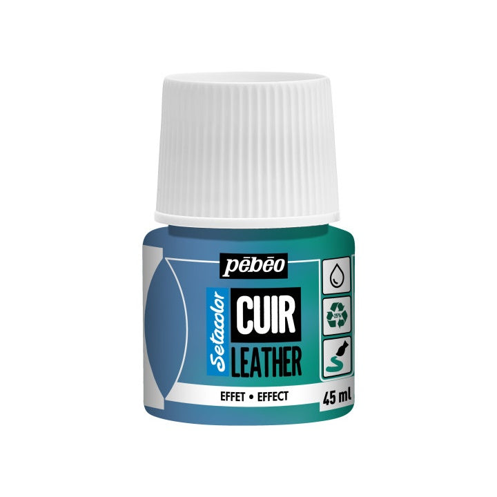 Pebeo Setacolor Lederfarbe mit Effekt 45 ml – duochrom Blau/Grün