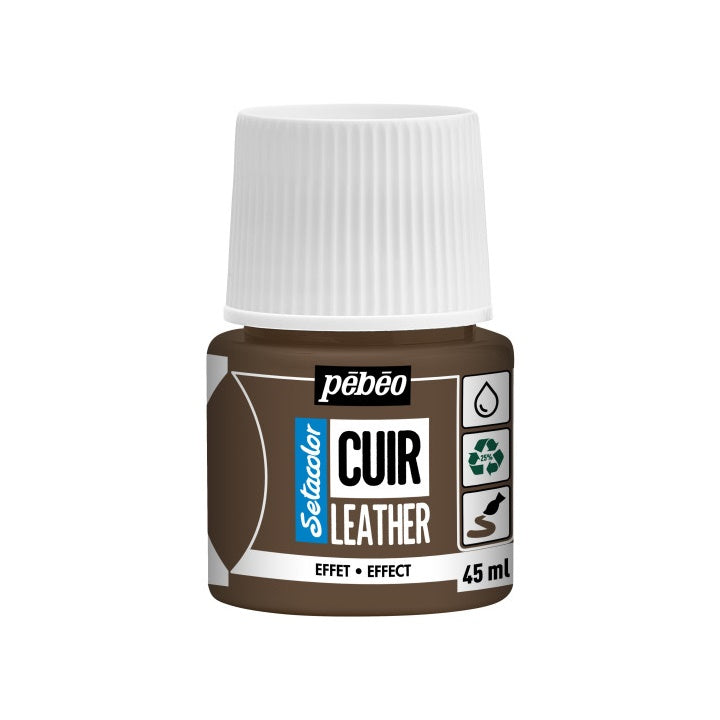 Pebeo Setacolor Lederfarbe mit Effekt 45 ml – Metallic Bronze