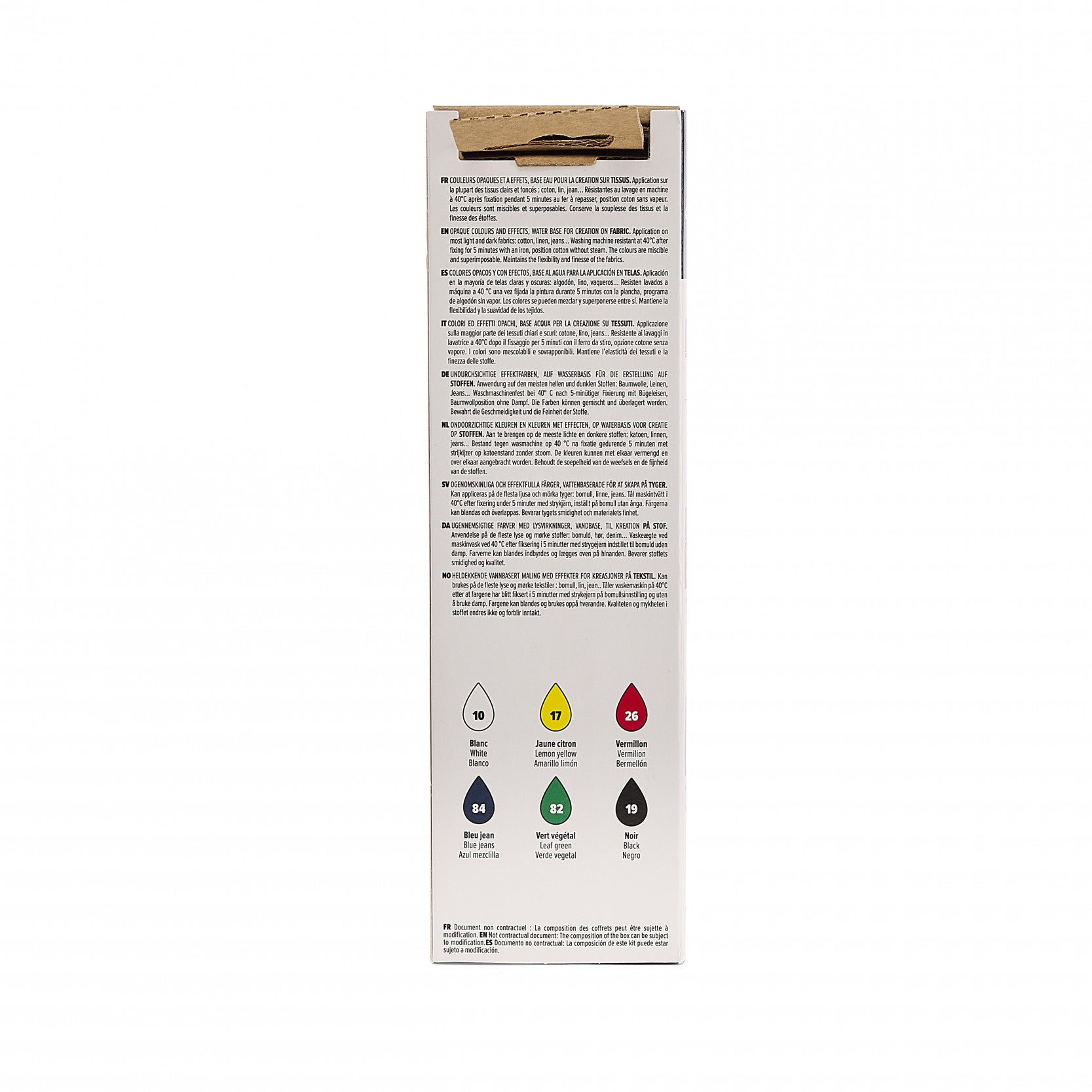 Pebeo Setacolor Deckende Stoffmalfarben Set 6 x 20 ml